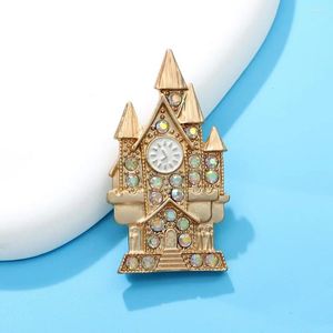 Broches Vintage Fairy Tale Castle Pumpkin Carriage Candle Broche émail drop huile Emblem Accessoires de vêtements de combinaison pour hommes et femmes