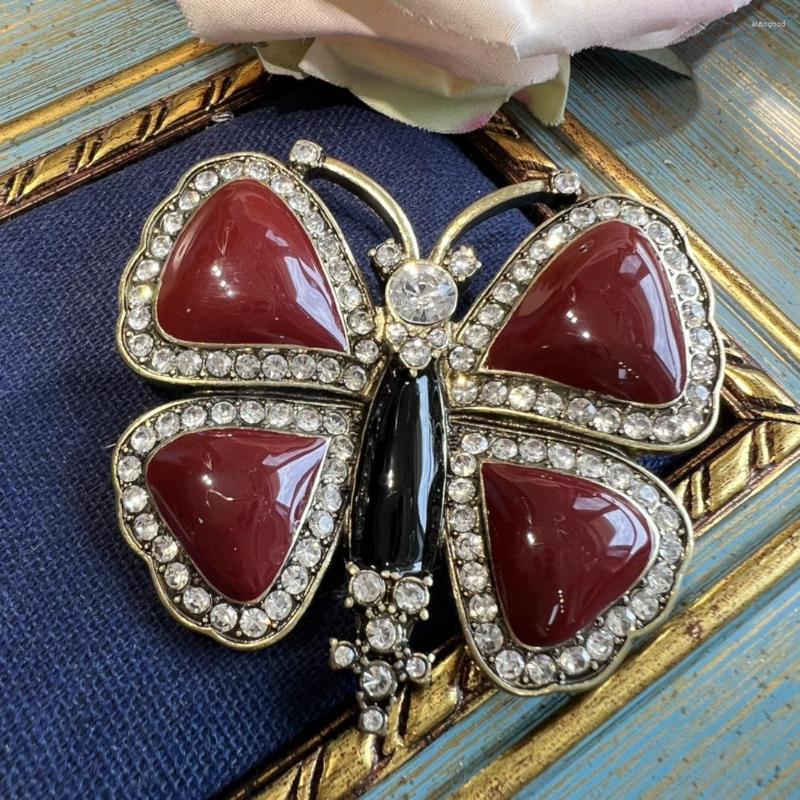 Brooches Vintage Fashion Butterfly Styling To Do Old Pin Brooch Lady Bow Chain Sweet And Fashionable Coat Suit Temperament