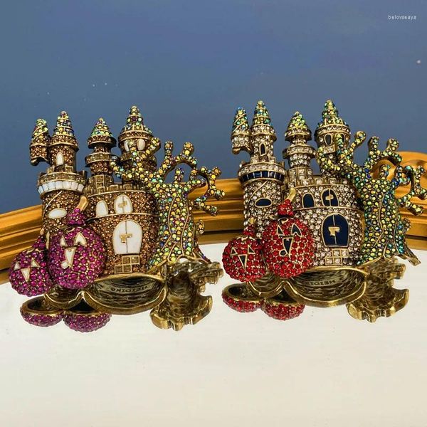 Brooches Couleur de l'industrie lourde vintage Brooch Automne / Winter Dream Castle Western Court