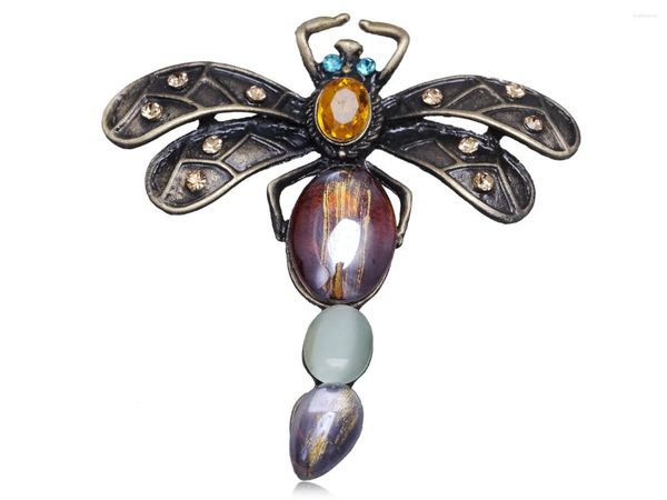 Broches Reproduct Inspired Reproduction en acrylique Couleur de perle libellule à la mode Broche