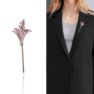 Broches Vintage Version coréenne émail léger luxe jonquille plante broche vêtements pour femmes accessoires broche Coroch