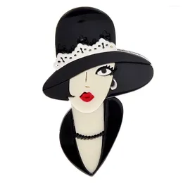 Broches vintage moderne hat dame for women beey fashion fashion girl girl farty bureau fait à la main broch broche cadeaux
