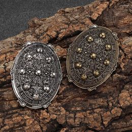 Broches Vintage Nordic Legend Noorse Schild Ontwerp Broche Geschikt Voor Middeleeuwse Kleding Sluiting Mannen Vrouwen Kleding Sjaal Cape Sieraden