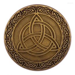 Broches Vintage nordique Viking Triangle celtique noeud épinglettes sac à dos jean émail broche femmes mode bijoux cadeaux amulette Badge