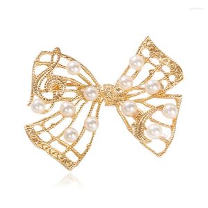 Broches Vintage perle évider nœud papillon broches pour femmes strass Note de musique fête mariage costume robe bijoux