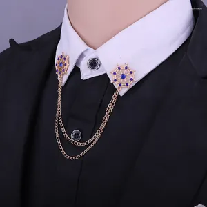 Broches Vintage gouvernail en métal strass hommes gland broche broches chemise col chaîne épinglette vacances accessoires de mariage