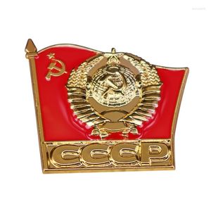 Broches Vintage Union soviétique drapeau rouge broche blason russie russe émail broche CCCP emblème URSS républiques Badge