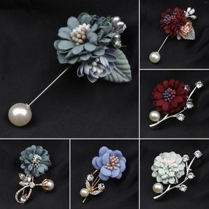 Broches Vintage doux strass Floral Rose broche hommes costume châle épinglettes marié mariage dîner broche accessoire cadeau