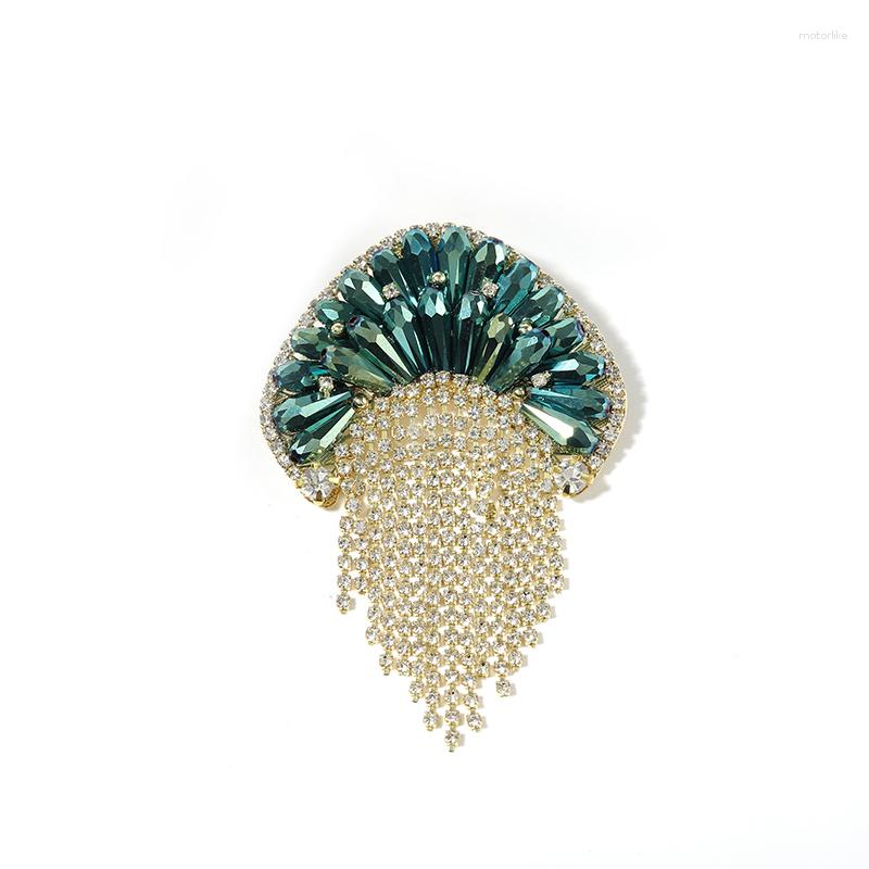 Brooches WEIMANJINGDIAN Brand Arrival Elegant Tassel Style Crystal Jellyfish For Women Mother's Jewelry Gifts