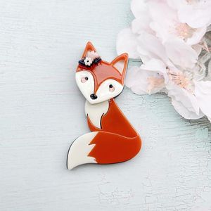 Broches Wulibaby Acrylique Porter Fleur Pour Femmes Unisexe Belle Animal Fête Bureau Pins Cadeaux