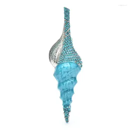 Broches Wulibaby charmante schelp voor vrouwen unisex prachtige 2-kleuren zeeschelpartij feest casual broche pins geschenken