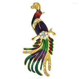 Broches Wulibaby émail Phoenix oiseau pour femmes unisexe classique beauté fée Animal fête bureau broche broche cadeaux