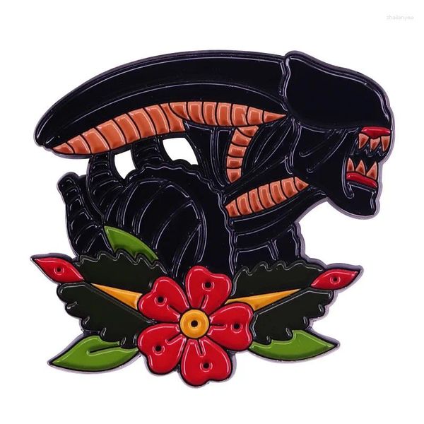 Broches Xenomorph Alien Esmalte Pin Sci-Fi Art Broche Insignia