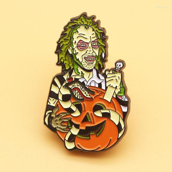 Broches XM-funny Horror Master Broche Lindo Metal Insignia de dibujos animados Hombres y mujeres Mochila Pin decorativo Accesorios