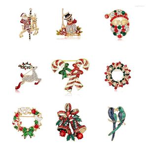 Broches Año Navidad Broche Árbol Encanto Rhinestone Pin Para Mujer -Navidad-ornamento Regalo