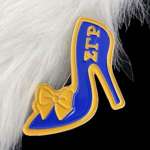 Broches gele bowknot schoenen met hoge hakken sigma gamma rho dames shirt broche pins geschenken