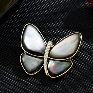 Broches YYSUNNY mode pour vêtements pour femmes luxe papillon Corsage incrusté Zircon manteau bijoux accessoires Banquet cadeau
