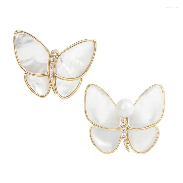 Broches yysunny luxe pour les femmes charmez la couleur perle gold broche broche bijoux corsage mariage accessoires de vêtements papillons