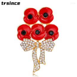 Broches zink legering poppy broche Britse prinses souvenir pin geëmailleerde rode bloem voor vrouwelijke sieraden accessoires