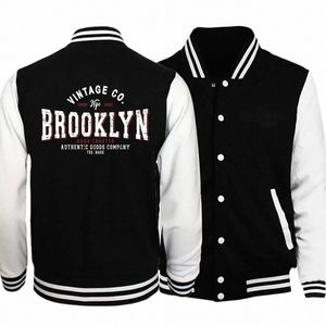 Brooklyn City NEW YORK Jas Sweatshirts Vrouwen Heren Jas Cool Baseball Uniformen Jas Paar Print Vest Kleding Tops U57P #