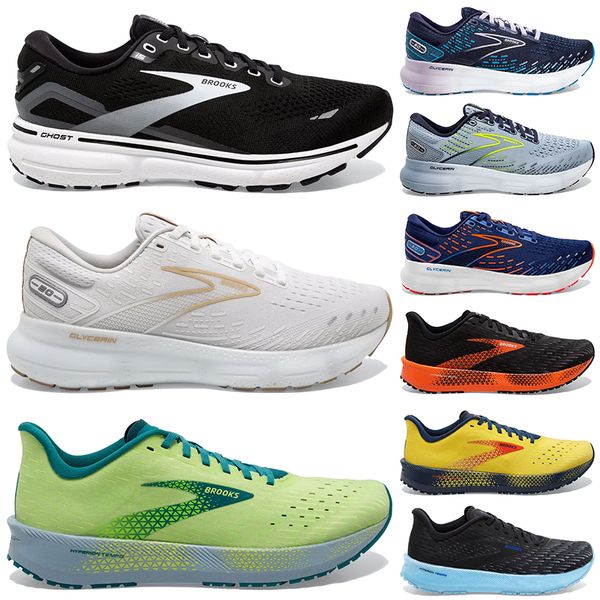 2024 Livraison gratuite Brooks chaussures de course femmes hommes Ghost 15 baskets de créateurs Hyperion Tempo Glycerin 20 triple noir blanc hommes femmes baskets de sports de plein air