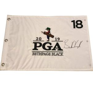 BROOKS KOEPKA Gesigneerd Gesigneerd gesigneerd auto Collectable MASTERS Open golfpinvlag