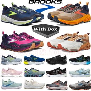 Brooks Run Shoe Designer Cascadia 16 Hyperion Tempo GTS Chaussures de course décontractées Hommes Femmes Baskets Ghost Hyperion Brook Tempo Triple Noir Blanc Baskets