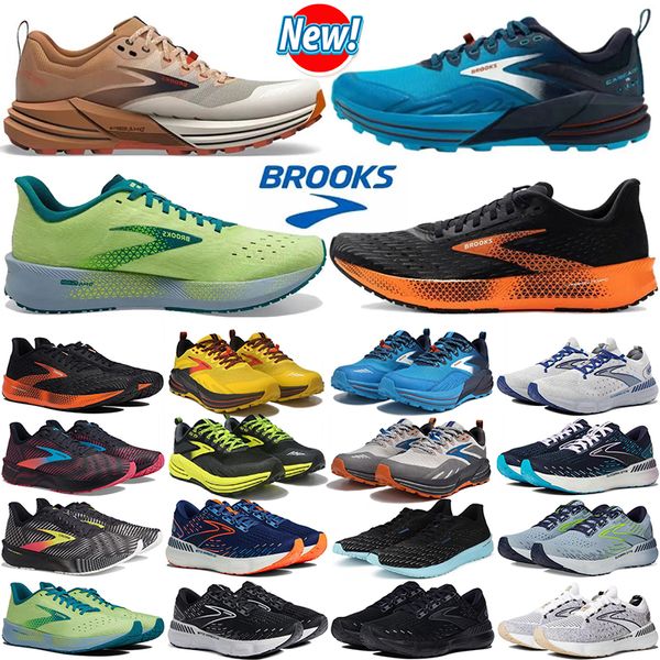 Brooks Running Shoes Mens Womens Brook 20 Ghost 15 Hyperion Tempo Glycerine triple noir blanc gris bleu bleu chaussures extérieures