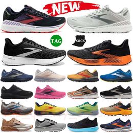 Brooks Running Shoes Women Man Designer Sneakers Ghost 16 Lancement 9 Hyperion Glycerin 21 Orange Black Mamdioning Breathable confortable Jogging Runners Trainers