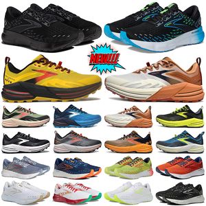 Brooks Running Shoes Women Men Designer Glycerin GTS 20 Cascadia 16 Blanco Black Hawaiian Orange Volt Volt Gen Green Womens Entrenadores de deportes al aire libre