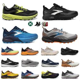 Brooks Running Shoes Women Mens Designer Ghost 15 Cascadia 17 Blanc Black Hawaiian Ocean Orange Trainers Outdoor Sports Sneakers Taille 36-45