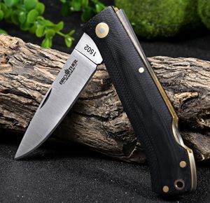 Broer 1502 Pocket Folding Messen Tactische Survival Camping Folder Brass G10 Handvat EDC Tool Collection Hoge kwaliteit