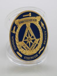 Brotherhood Mason Masonic Gold Medenken Munten Faith Hope Charity Allseeing Eye Design Mason Token Coins Collection3604026