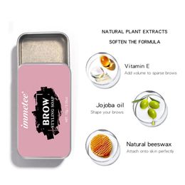 Jabón para peinar cejas Kit de bálsamo de maquillaje Gel de ajuste de cejas Tinte impermeable Pomada para dar forma