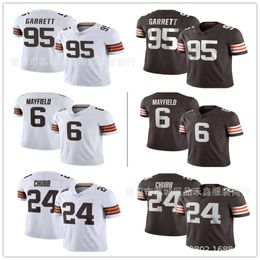 Brown 24 # Chubb 6 # Mayfield 95 # Garrett Olive Jersey