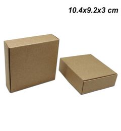 Brown 30pcslot 104x92x3 CM Kraft Paper Cajas de bodas para adornos Weley Wrap Cardboard Cardboard de jabón hecho para jabón hecho de dulces PAC8996360