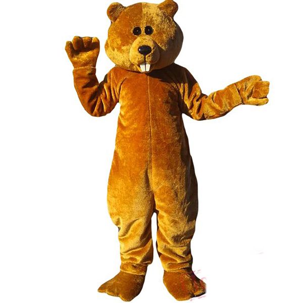 Costume de mascotte d'ours brun Taille adulte Mascotte Mascota Carnival Party Cosply Costume Fancy Dress-up Suit