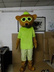 Costumes de mascotte d'ours brun Thème animé ours en peluche Animal Cospaly Dessin animé mascotte Personnage Halloween Carnaval Costume de fête