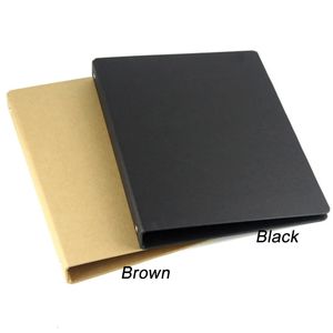 Marron noir A4 B5 A5 A6 kraft cahier bureau classeur à anneaux dossier 4 6 20 26 trous anneaux couverture en spirale 240329