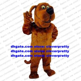 Brown Bloodhound Dog Mascot Costume Hound Hunting Dog Courser Personaje de dibujos animados Bienvenida Banque MINIPINK Mejor vendedor zx1509