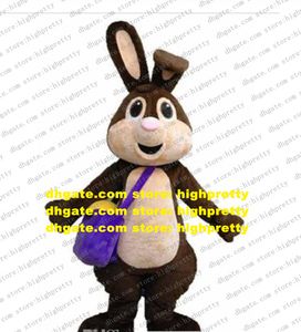Brown Bunny Rabbit Mascot Costume Adult Cartoon Character Outfit Suit Opening And Closing Marketing Promotions zz7754
