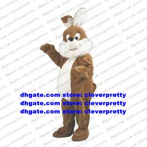 Brown Easter Bunny Osterhase Rabbit Hare Mascot Costume Adult Catoon Character Attry klanten kleuterschoolonderwijs ZX2577