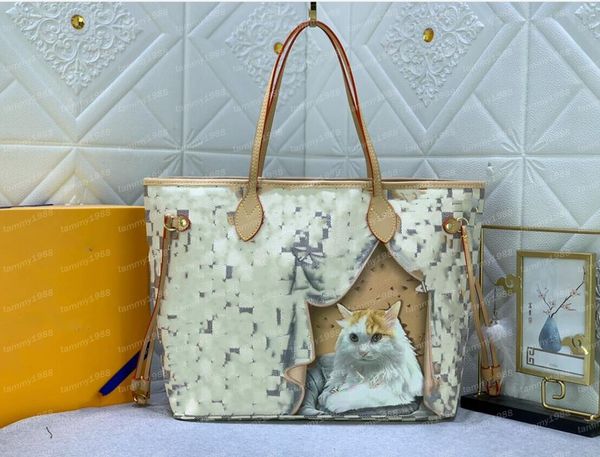 Fleur marron Chats Chiens Sac de créateur Sacs à bandoulière Sacs de luxe Sacs à main Catogram Nevel M40995 MM Grace Coddington Cat Bag Fourre-tout 7A Cuir véritable de haute qualité