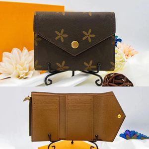 Fleur brune Rosalie Victorine portefeuille Femmes Coin Purse M41938 Carte Holder Keychain Man Granse Prages de cartes Pouche clés Poulet de cartes Sacs d'embrayage de voyage