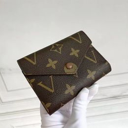 Bruine bloem portemonnee luxe dames portemonnees ontwerper sleutelzakje kaarthouder portemonnees kaarthouder kleine portemonnees reis clutch tassen rosalie victorine portemonnee