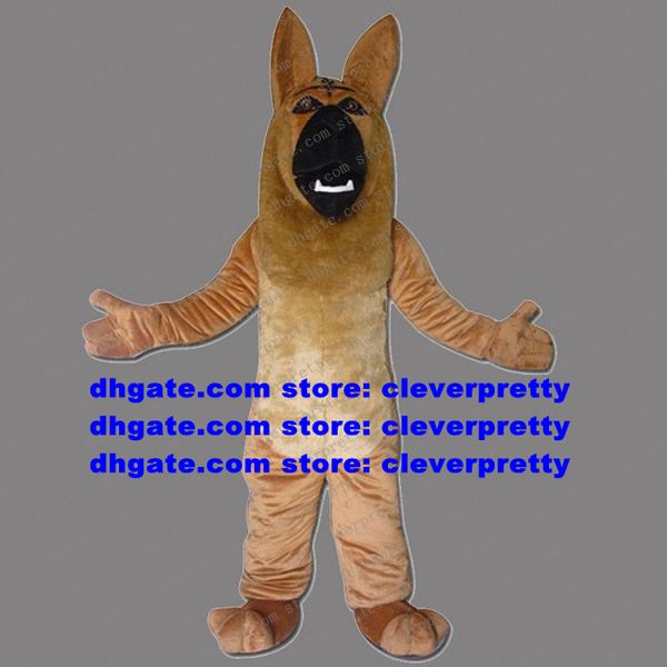 Brown allemand berherd chien mascotte costume alsatian wolfhound wolomute wolf chien hybride de caractère adulte cérémonie de commerce zx41