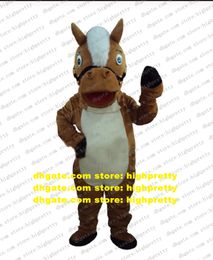 Brown Horse Mascot Costume volwassen stripfiguur Outfit Grootschalige activiteiten Leuke Lovable CX4044