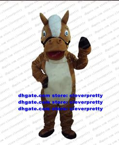 Costume de mascotte de cheval marron, tenue de personnage de dessin animé pour adulte, Costume de spectacle de divertissement, Souvenir commémoratif CX4044