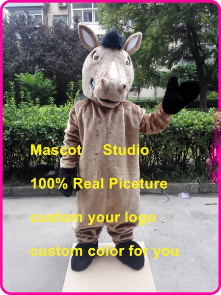 Déguisement de mascotte cheval brun mascotte mustang déguisement fantaisie personnalisé kits anime mascotte déguisement carnaval costume41369