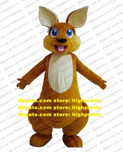 Brown Kangaroo Roo Mascot Kostuum Volwassen stripfiguur Outfit houden als souvenir rekwisieten voor prestaties CX023